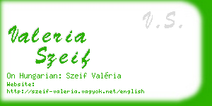 valeria szeif business card
