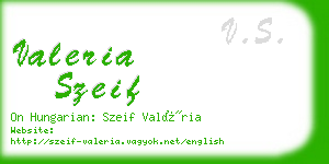 valeria szeif business card